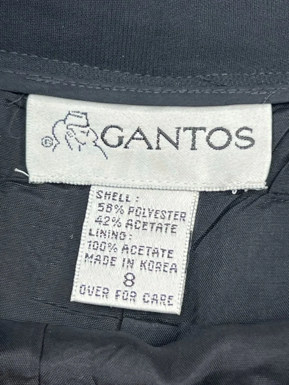 Gantos Women's Straight-Leg Pants Pleated Front Stretch Size 8 Black Solid